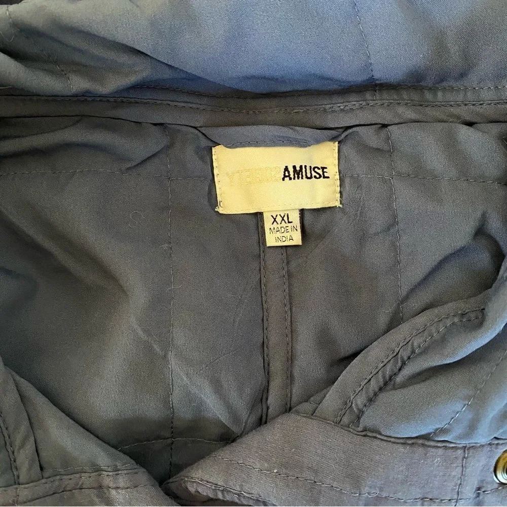 Amuse Society Sea Breeze Quilted Embroidered Chore Barn Coat Jacket Sz XXL NWT